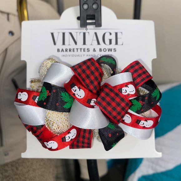 🎅🏻 BOGO!!!! 2 For 1 Thru 12-19!!! Handmade Vintage 80s Christmas Loop HairBows - Picture 10 of 11